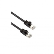 Black Box Cat6a 500-mhz Slimline Molded Snagless Stranded Ethernet Patch Cable,shielded(f/utp),cm Pvc(rj45m/m),black,1-ft.(0.3-m) (CAT6APCS001BK)