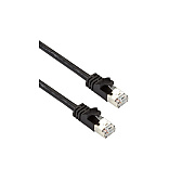Black Box Cat6a 500-mhz Slimline Molded Snagless Stranded Ethernet Patch Cable,shielded(f/utp),cm Pvc(rj45m/m),black,5-ft.(1.5-m) (CAT6APCS005BK)