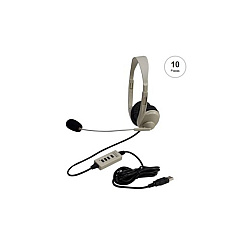 Ergoguys Califone 10 Pack Stereo Usb Plug Headset (3064USB10L)