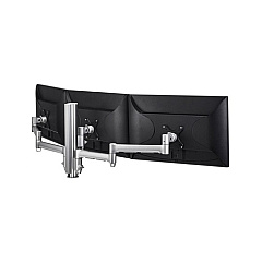 Atdec Triple Display Mount For Displays To 24", Suits Flat Screen Monitors To 20 Lbs, Curved Screen Monitors To 17.6 Lbs, Modular, Upgradeable, Silver (AWMS313714FS)