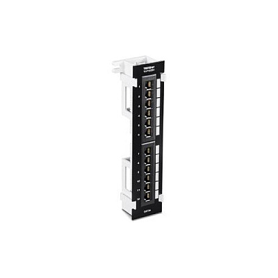 Trendnet 12-port Cat5e Unshielded Wall Mount Patch Panel With Included 89d Bracket (TCP12C5V)