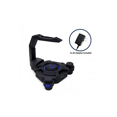 Syba Multimedia Gaming Mouse Cable Holder Usb 3.0 Hub (CLHUB53003)