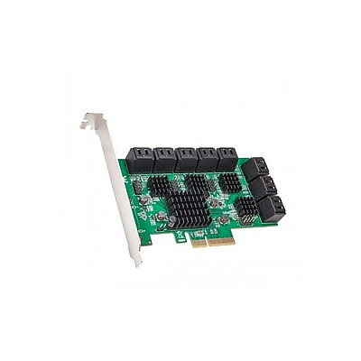 Syba Multimedia 16 Port Sata Pcie 3.0 X4 Non-raid Card (SDPEX40164)