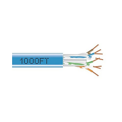 Black Box Cat6a Solid Plenum 500 Blue (C6ABC51BL0500)