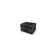 Black Box Kvm Extender Over Catx/fiber - Single-monitor, 4k Displayport, Usb 2.0 Hub, Serial, Audio, Local Video, Taa (KVXHP100)