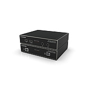 Black Box Kvm Extender Over Catx/fiber - Dual-monitor, 4k Displayport, Usb 2.0 Hub, Serial, Audio, Local Video, Taa (KVXHP200)
