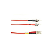 Black Box Om4 50/125 Multimode Fiber Optic Patch Cable - Ofnr Pvc, St To Lc, Red, 10-m (32.8-ft.), Gsa, Taa, Non-returnable/non-cancelable (FOCMRM4010MSTLCRD)