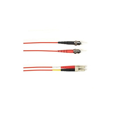 Black Box Om4 50/125 Multimode Fiber Optic Patch Cable - Ofnr Pvc, St To Lc, Red, 10-m (32.8-ft.), Gsa, Taa, Non-returnable/non-cancelable (FOCMRM4010MSTLCRD)
