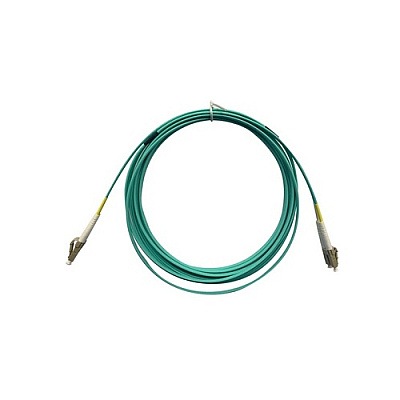 Monoprice Om4 Fiber Optic Cable - Lc/lc_ Ul_ 50/125 Type_ Multi-mode_ 10gb_ Ofnr_ Aqua_ 3m_ Corning (41696)
