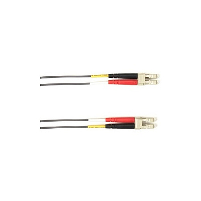 Black Box Om3 50/125 Multimode Fiber Optic Patch Cable - Ofnr Pvc, Lc To Lc, Gray, 3-m (9.8-ft.), Gsa, Taa, Non-returnable/non-cancelable (FOCMR10003MLCLCGR)