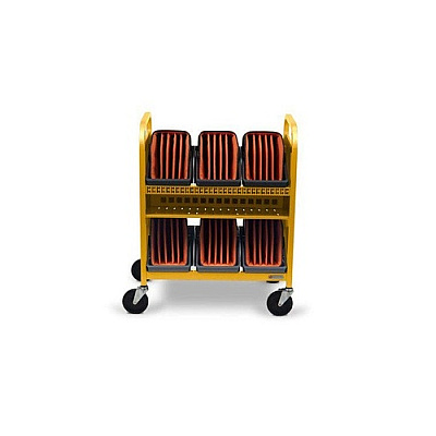 Bretford Cube Transport 30x W/ Caddies, 90deg,mus (TVCT30CAD90DGRA)