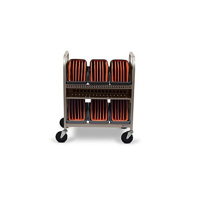 Bretford Cube Transport Cart 30x W/ Caddies, Ch (TVCT30CADCH)