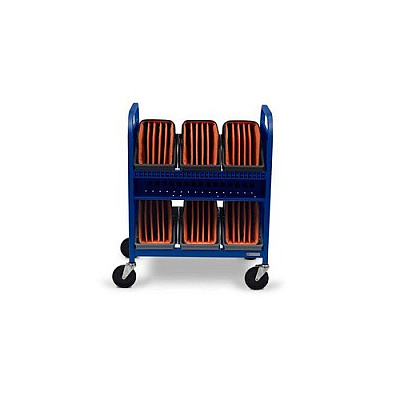 Bretford Cube Transport Cart 30x W/ Caddies, Rb (TVCT30CADRB)
