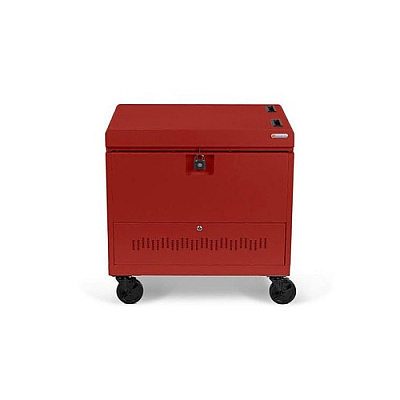 Bretford Cube Toploader 30x W/caddies, Usb-c,red (TVTL30CADUSBRED)