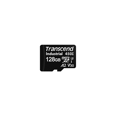 Transcend 128gb Microsd, V30, U3, A2, Tlc, Wide Temp. (TS128GUSD450I)