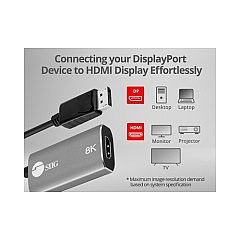 SIIG Displayport 1.4 To Hdmi Adapter -8k (CBDP2611S1)