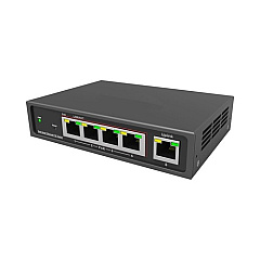 Hanwha Vision Wisenet Sky Switch Sw05m (4 Port Managed Poe+, With 100m Uplink) (ENSW05M001)