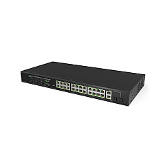 Hanwha Vision Wisenet Sky Switch Sw26m (24 Port Managed Poe+, With 2xgig Uplink) (ENSW26M001)