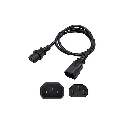 Add-On 8ft C13/c14 Pwr Cbl 100-250v 10a Bk (ADDC132C1418AWG8FT)