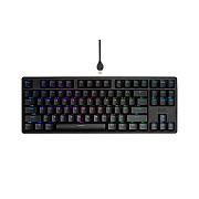 Monoprice Dark Matter By Collider Tkl Gaming Keyboard - Cherry Mx Speed Silver_ Rgb Backlit_ Usb-c (42307)
