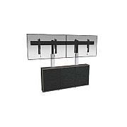 Middle Atlantic Products 3 Bay C3 Custom Wood Kit, 32 High,10 Deep Moderno, Solid Doors, Montana Walnut, Blackened Lengo With Black Locks (C3K3D1HB9A6ZPLBK)