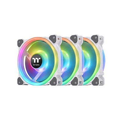 Thermaltake Riing Trio White 120mm Case Fan, 3 Pack (CLF126PL12SWA)