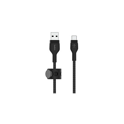 Belkin Usb-a To Usb-c, Braid Sil, 2m, Blk (CAB010BT2MBK)