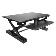 Innovative Office Products Winston Sit Stand Desktop Converter, 36 Inches Wide. Manual Lift. Black (WNST2-DESK-36)