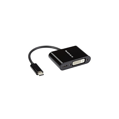 Black Box Usb-c Adapter - Usb-c To Dvi Adapter With Power Delivery, 1080p @ 60hz, 60w (20v 3a), Dp 1.2 Alt Mode (VAUSBC31DVIC)