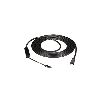 Black Box Usb-c Adapter Cable - Usb-c To Hdmi 2.0 Active Adapter, 4k60, Hdcp 2.2, Dp 1.2 Alt Mode, 16-ft. (4.8-m) (VAUSBC31HDMI4K016)