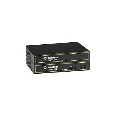 Black Box Kvm Extender Transmitter And Receiver With Virtual Machine Access - Single-monitor, Poe, Dvi-d, V-usb 2.0, Audio, Taa (EMD2000PEK)