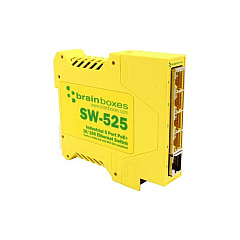 Brainboxes Industrial 5 Port Poe 10/100 Fast Ethernet Switch -40f To +158f (SW525)