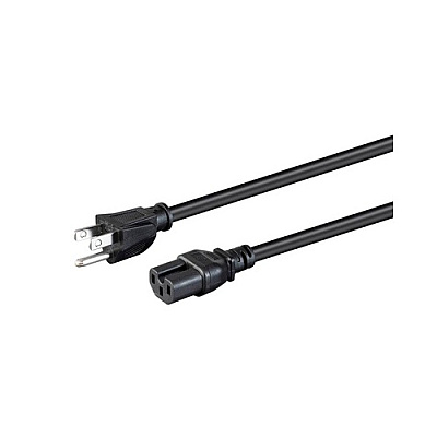 Monoprice Heavy Duty Power Cord - Nema 5-15p To Iec 60320 C15_ 14awg_ 15a/1875w_ Sjt_ 125v_ Black_ 10ft (40070)