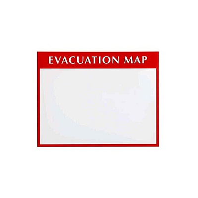 Bridgetek Solutions Red/white Evacuation Map Insert Holder (102849)
