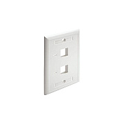 Tripp Lite 2-port Dual Outlet Keystone Wall Plate (N042001WH)