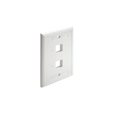 Tripp Lite 2-port Dual Outlet Keystone Wall Plate (N042001WH)