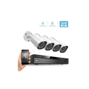 Amcrest Industries Amcrest Ultrahd 4mp Security System W/ 4k 8ch Dvr - Four 4.0-mp Weatherproof Ip67 Bullet Cams, 98ft Ir Led Night Vision, No Hdd Included (AMDV4M84BW)