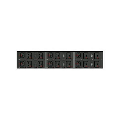 Raritan 3ph Pdu, 2u, 208v, 60a (48a/ph Rated); Outlets: 6x C13, 12x C19; Plug: Iec 60309 3p+e 9h 60a (delta Rear Feed), Outlet Metered/switched (PX35541RE2)