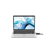 Compulocks Ledge Lock Adapter For Macbook Air M1 With Combination Cable Lock Silver (MBALDG03CL)