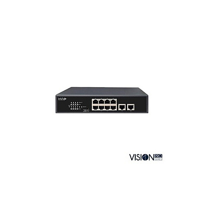 Insight Direct Usa 8-port Poe Switch With 2 Uplink Ports (VISLRPOE82A)