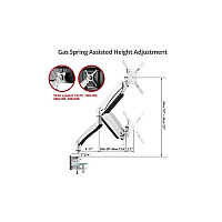 SIIG Gas Spring Aluminum Desk Monitor (CEMT3H11S1)