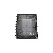 Acceltex Solutions 12x10x6 Polycarb Enclosure With Clear Door, Latch Lock, Universal Backplate (ATS12106PCLCGUBPTB)