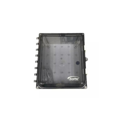 Acceltex Solutions 12x10x6 Polycarb Enclosure With Clear Door, Latch Lock, Universal Backplate (ATS-12106P-C-L-CG-UBPTB)