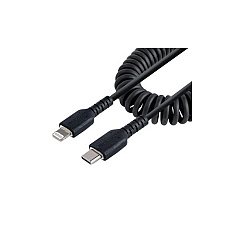 StarTech Usb C To Lightning Cable 1m/3ft, Coiled (RUSB2CLT1MBC)