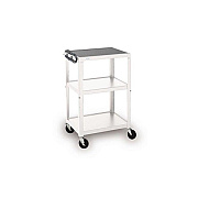 Bretford Adj. Height Cabinet Cart, 4 Casters, Arctic White Paint (CA2642AW)