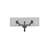 Atdec Modular Dual Display Mount, Flat Screens Up To 26.5 Lbs, Curved Screens Up To 17.6 Lbs, Vesa Mounting Pattern 75x75 And 100x100, Black (AWMS24640FB)