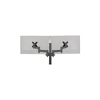 Atdec Modular Dual Display Mount, Flat Screens Up To 26.5 Lbs, Curved Screens Up To 17.6 Lbs, Vesa Mounting Pattern 75x75 And 100x100, Black (AWMS24640FB)