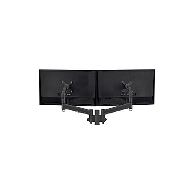 Atdec Dynamic Display Mount For Dual Monitors, Landscape-to-portrait Rotation, Flat Displays To 20lbs, Curved Displays To 13.5 Lbs, Black (AWMS2D13FB)