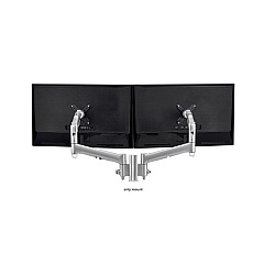 Atdec Dynamic Display Mount For Dual Monitors, Landscape-to-portrait Rotation, Flat Displays To 20lbs, Curved Displays To 13.5 Lbs, Silver (AWMS2D13FS)