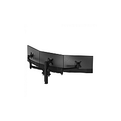 Atdec Triple Display Mount For Displays To 24", Suits Flat Screen Monitors To 20 Lbs, Curved Screen Monitors To 17.6 Lbs, Modular, Upgradeable, Black (AWMS313714FB)
